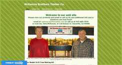 Desktop Screenshot of mckenziebrotherstimberco.com